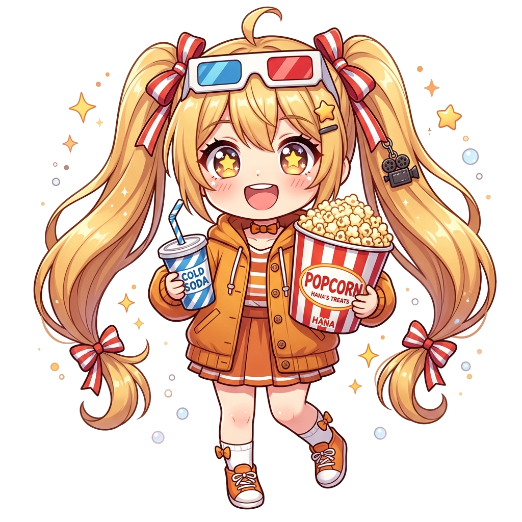 Hana Siap Nonton Popcorn